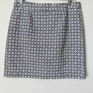 Jeanswest Blue and White Embroidered Mini Skirt Sz 12